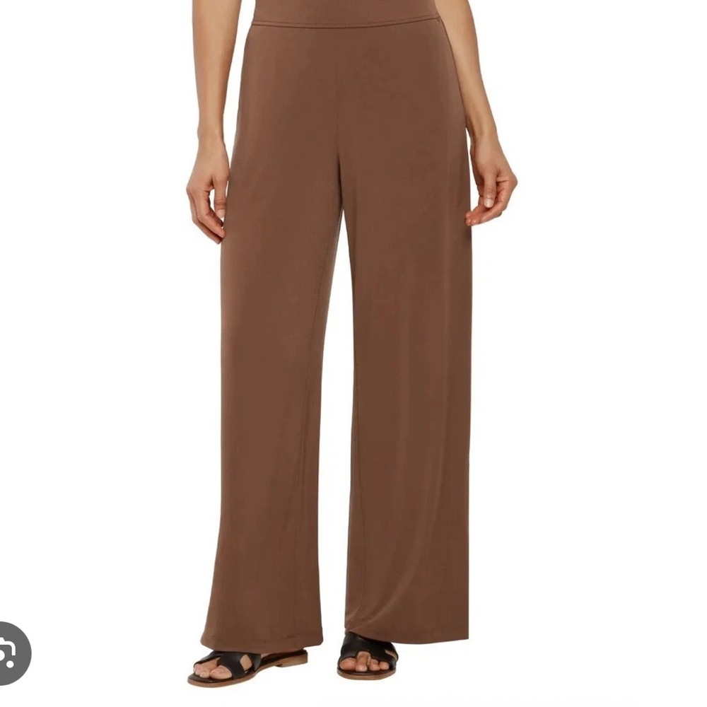 Three Dots Wide-Leg Pants in Brown/ Size X-Large